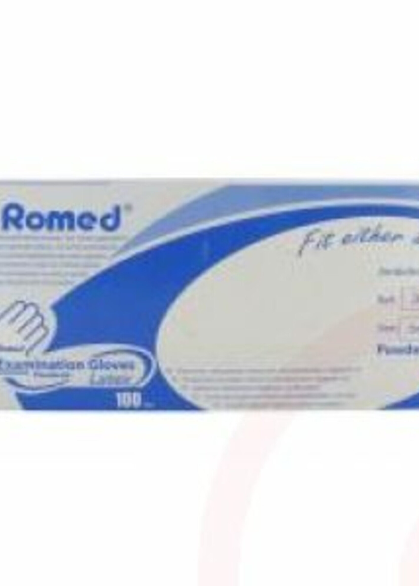 Romed Latex handschoen niet steriel gepoederd S