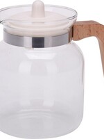 Theepot glas 1,5L met houten handvat