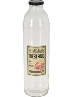 Fles glas met metalen deksel 1000ml