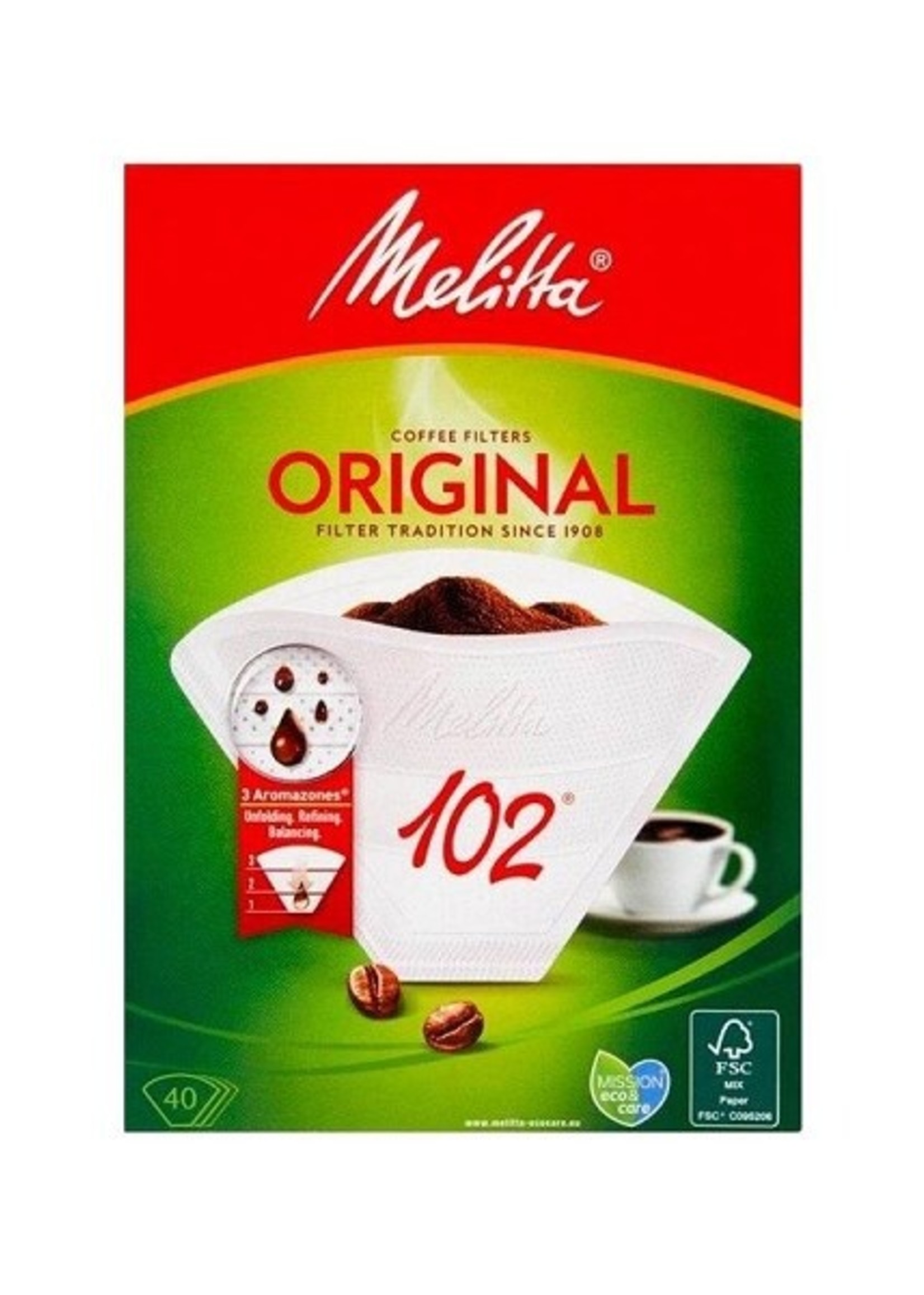 Melitta Koffiefilters 102/40 Wit