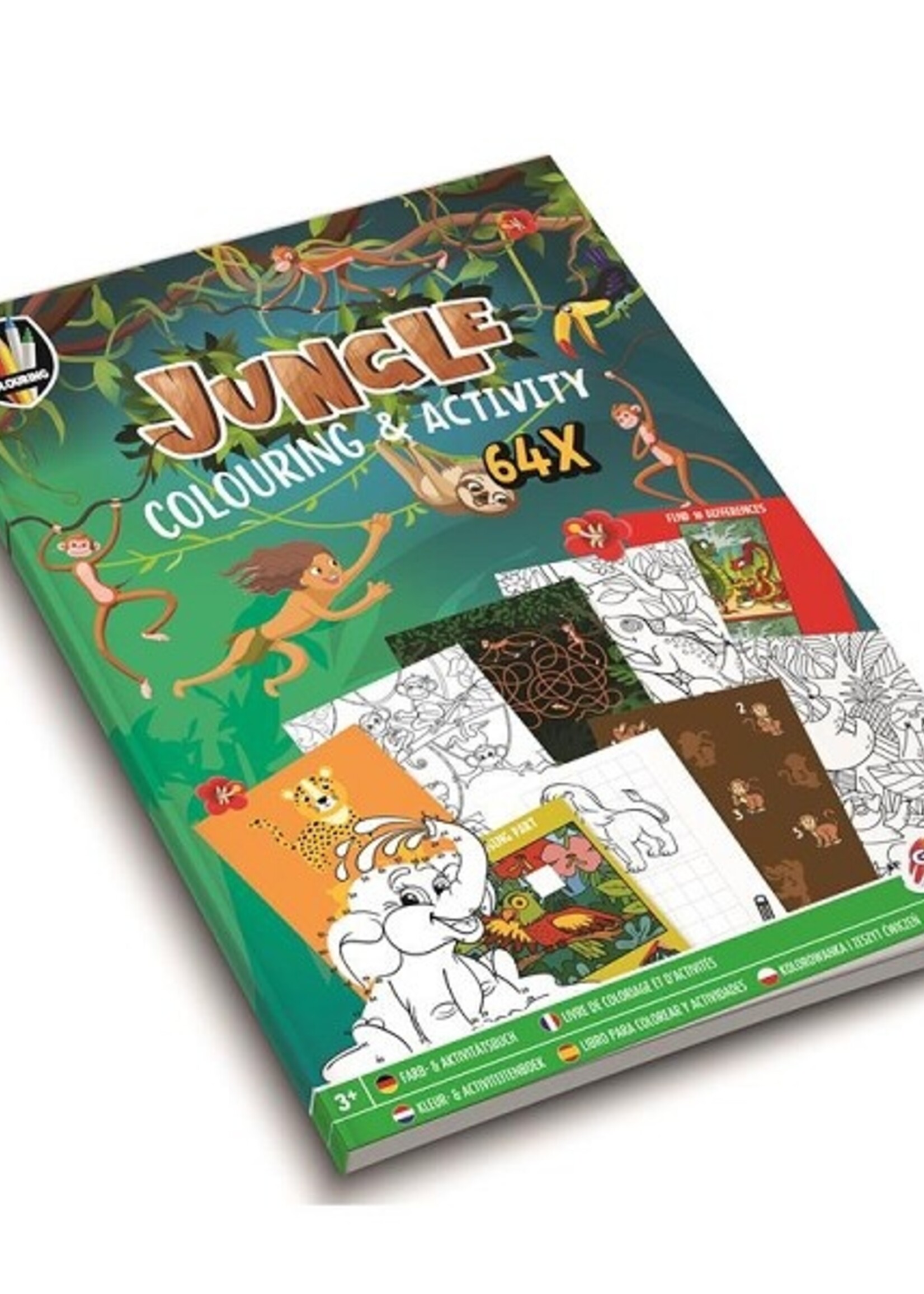 Grafix kleur- en activiteitenboek Jungle A4 64 pagina's