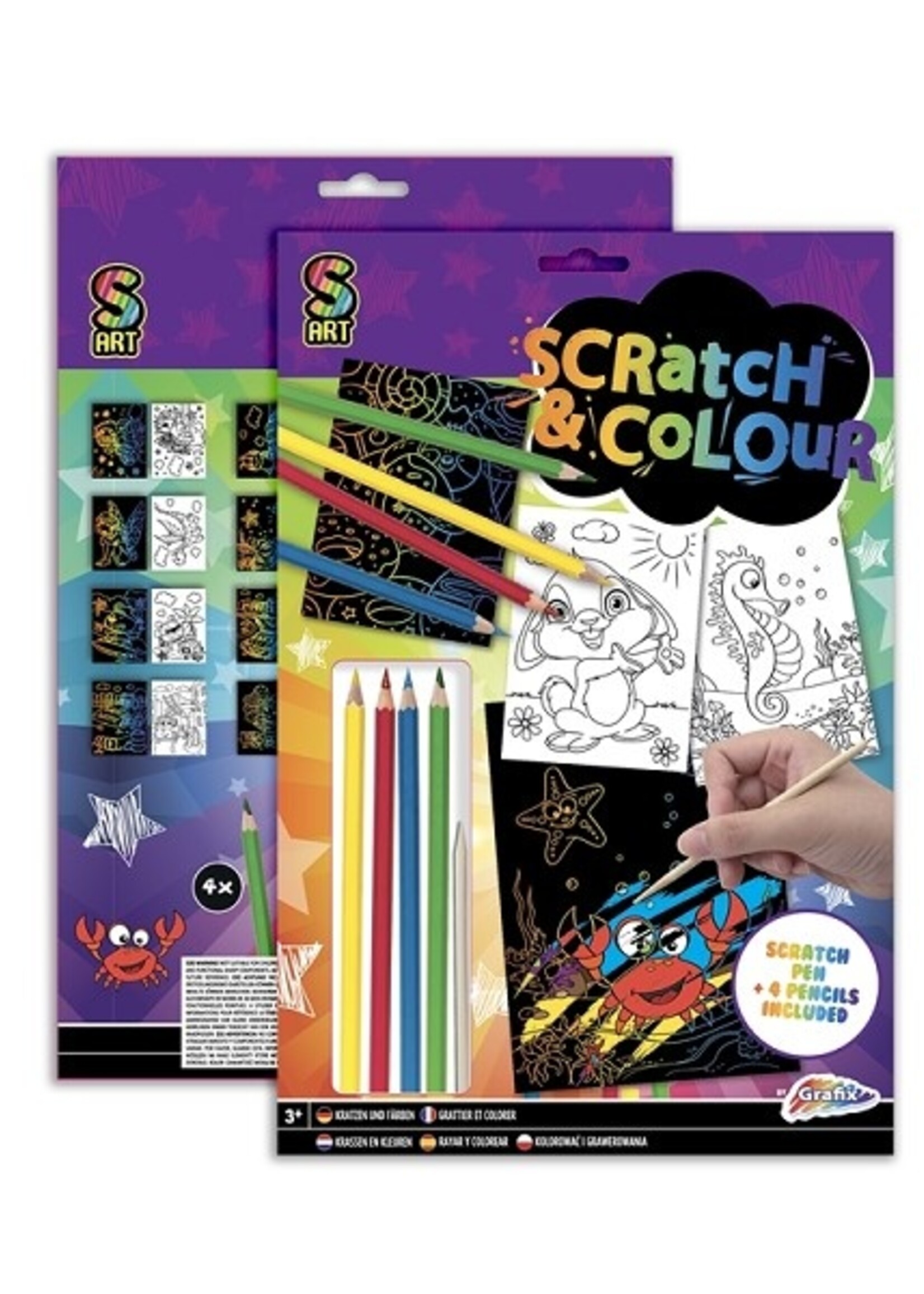 Grafix Kras en kleur A4, 15 vel