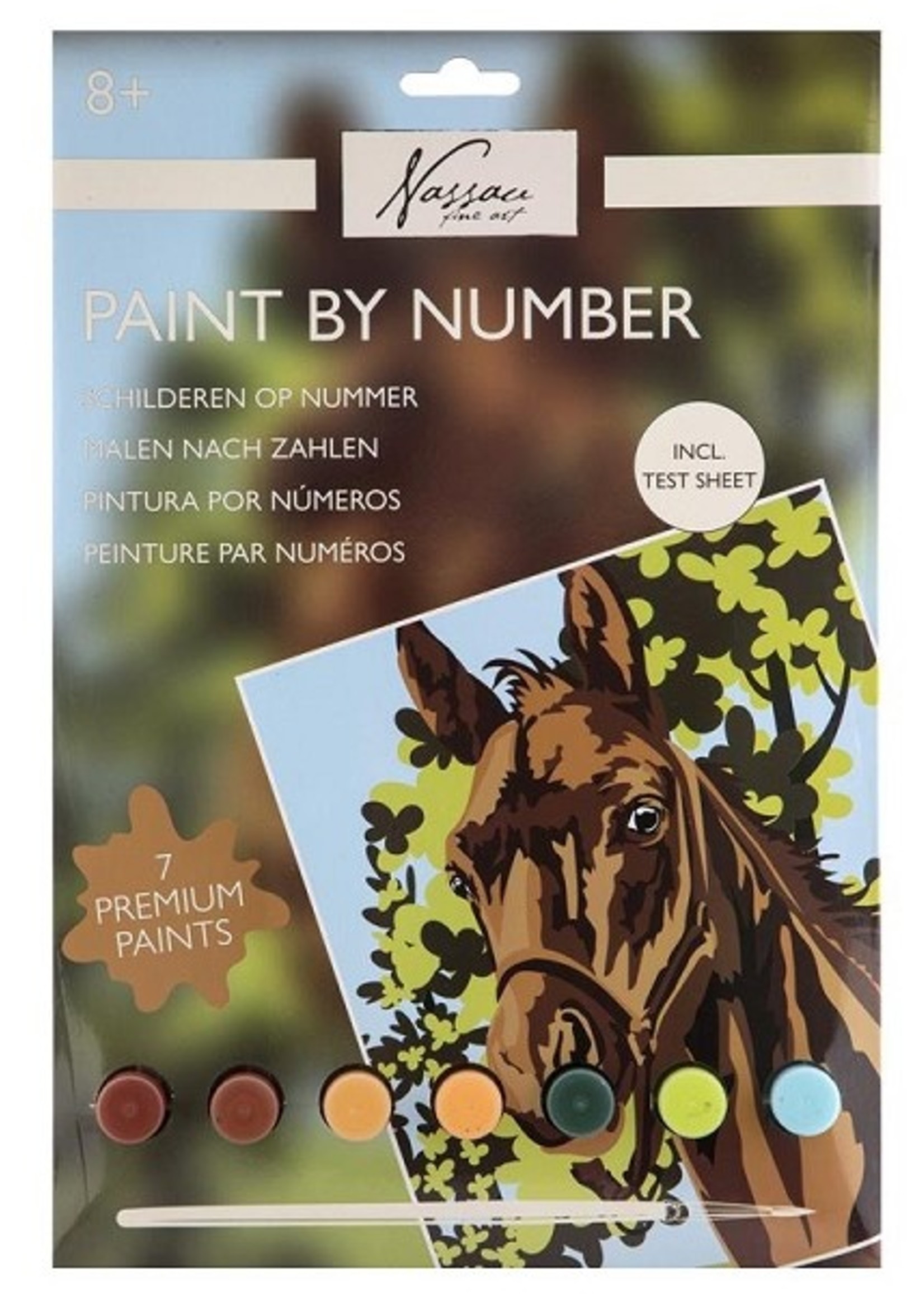 Schilderen op nummer paard 33,5x23,8cm