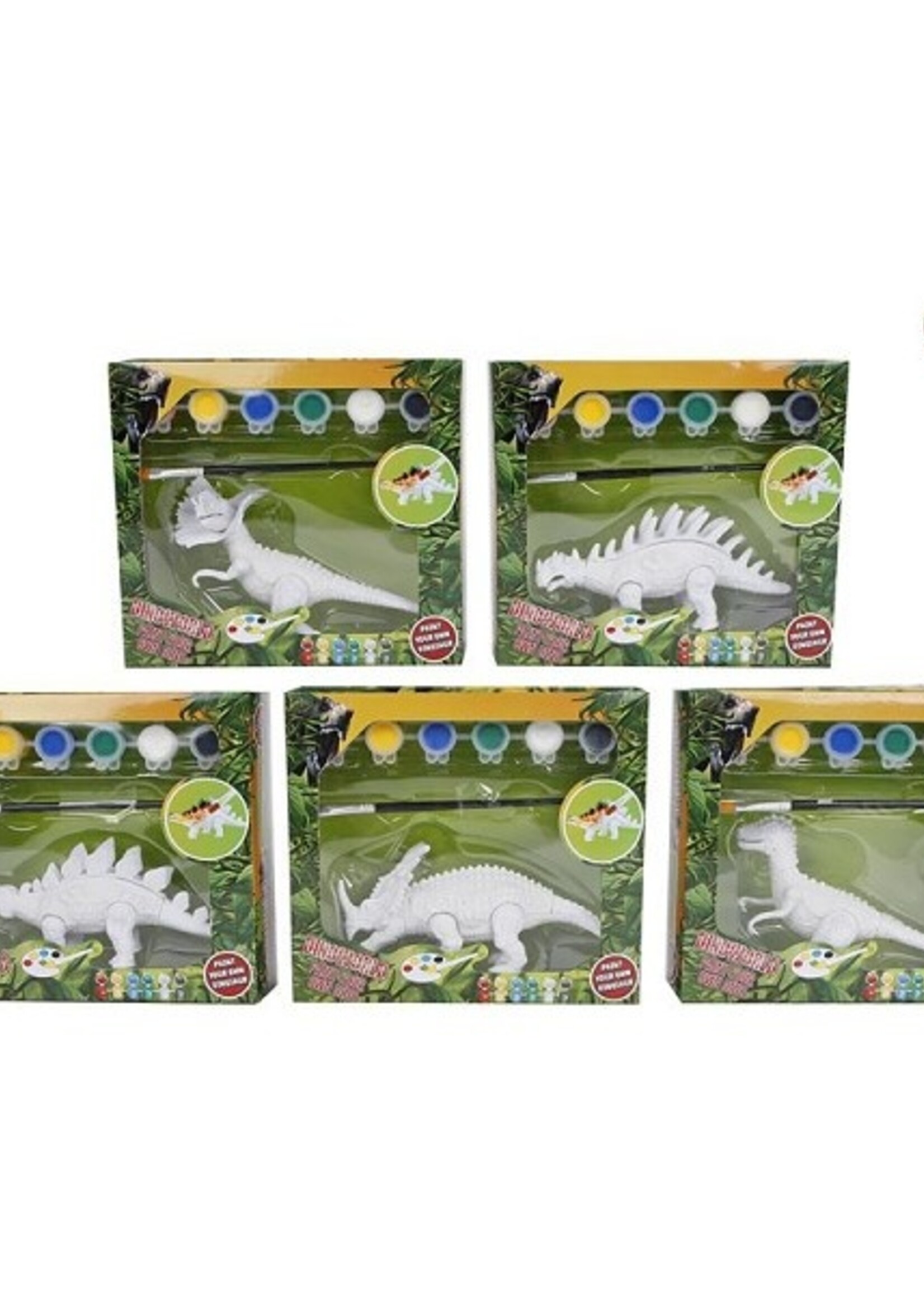 Dinoworld schilder je eigen dino 14cm 4 soorten