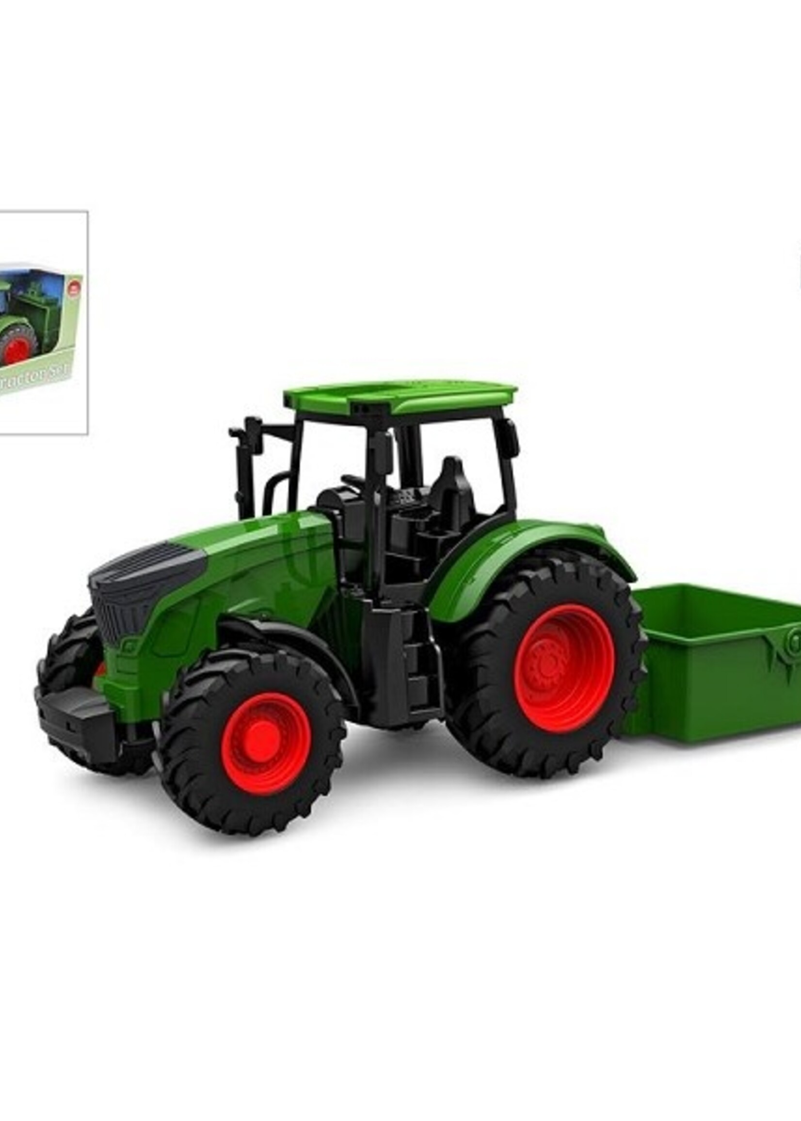 Kids Globe tractor freewheel met kiepbak 27,5cm groen