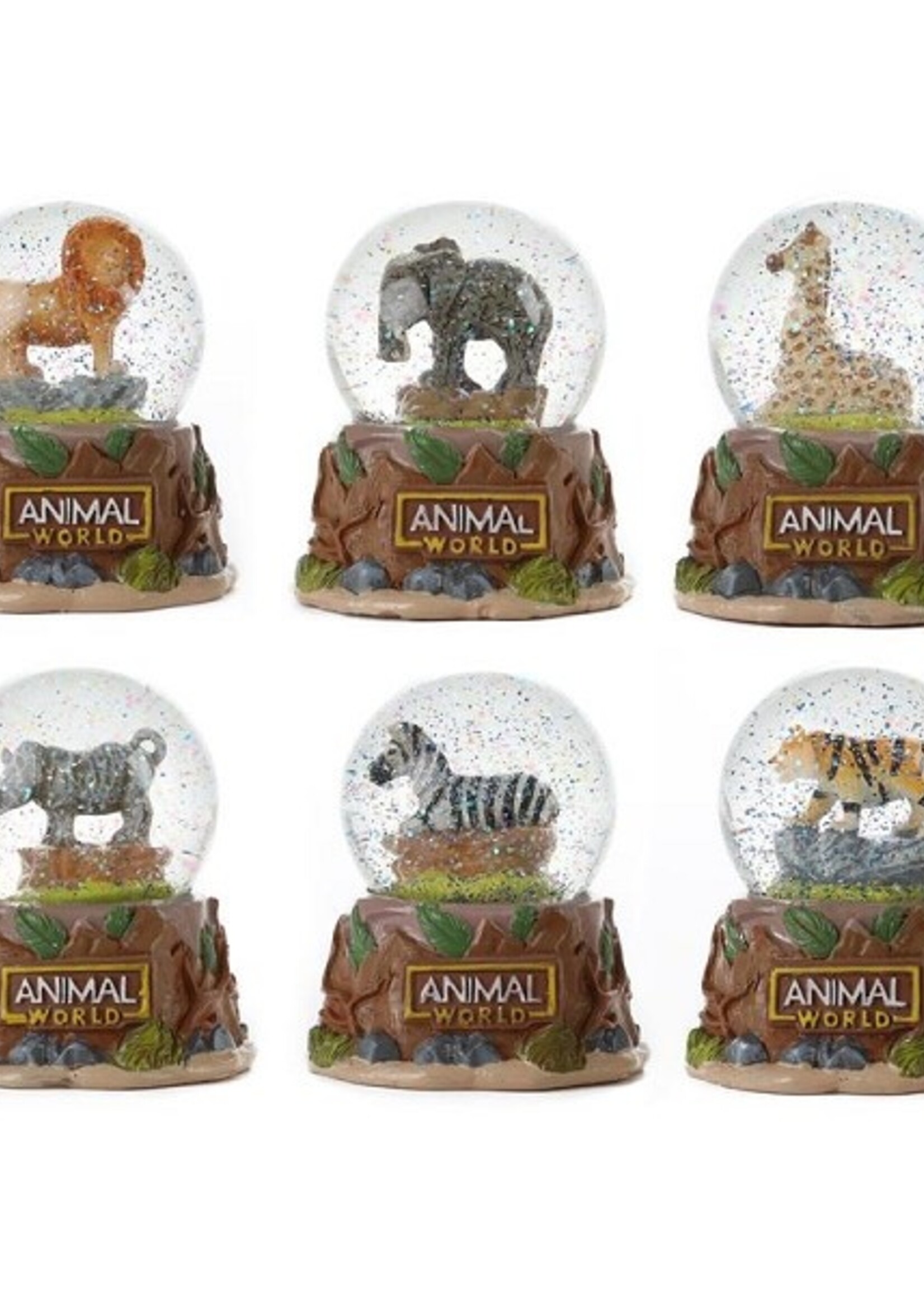 Toi Toys Animal World sneeuwbol wild dier Ø6,5xh9cm per stuk