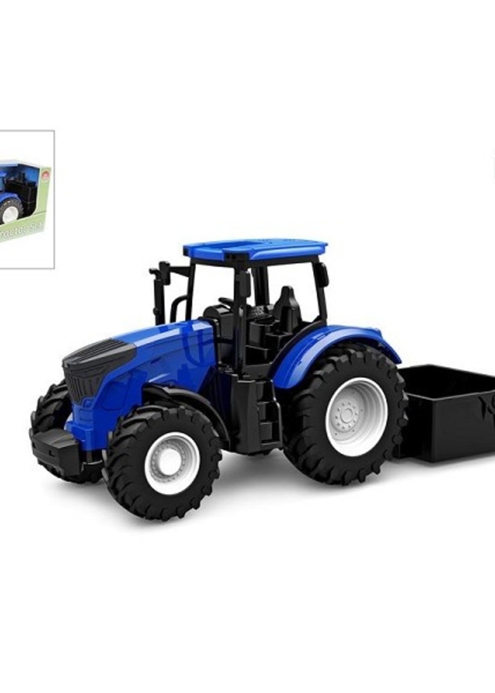 Kids Globe tractor freewheel met kiepbak 27,5cm blauw