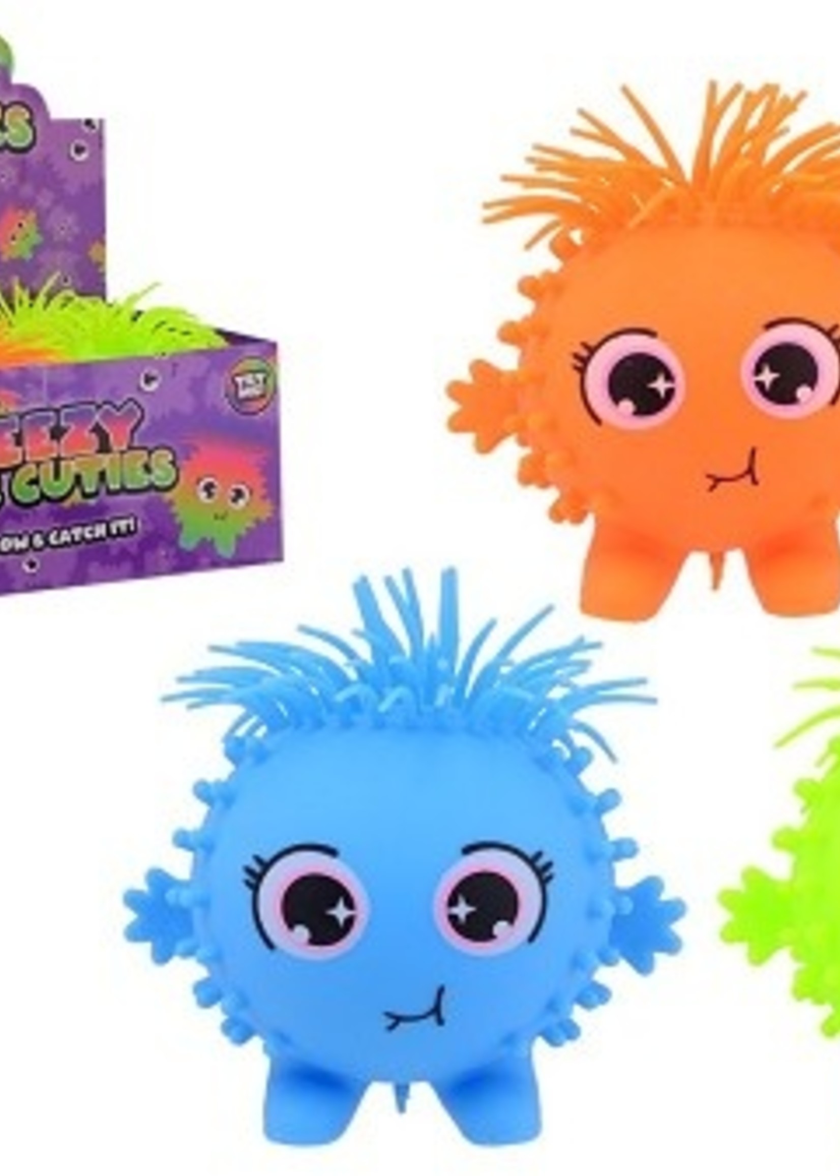John Toy Fluffy Puffer monster Ø13cm ( Per stuk)