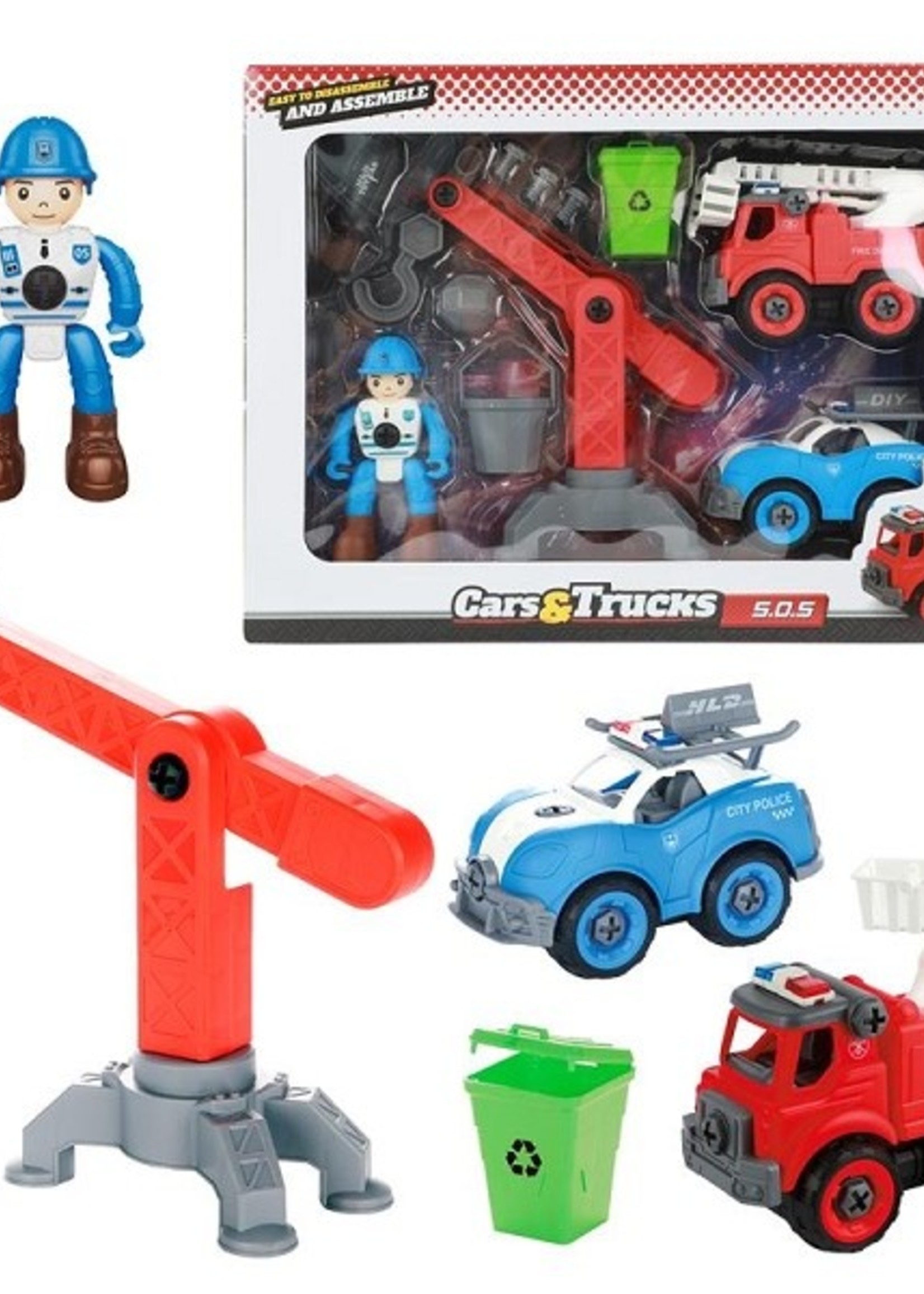 Toi Toys Cars&Trucks speelset hulpdienst met accessoires