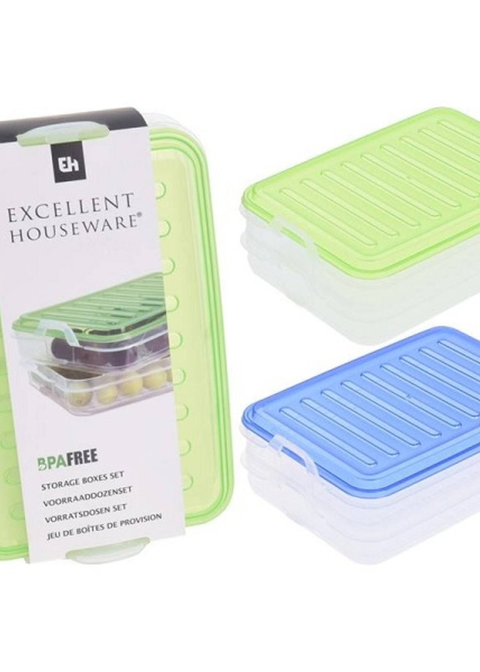 Vleeswarendoos voorraaddoos 2-delig 23x15x7cm