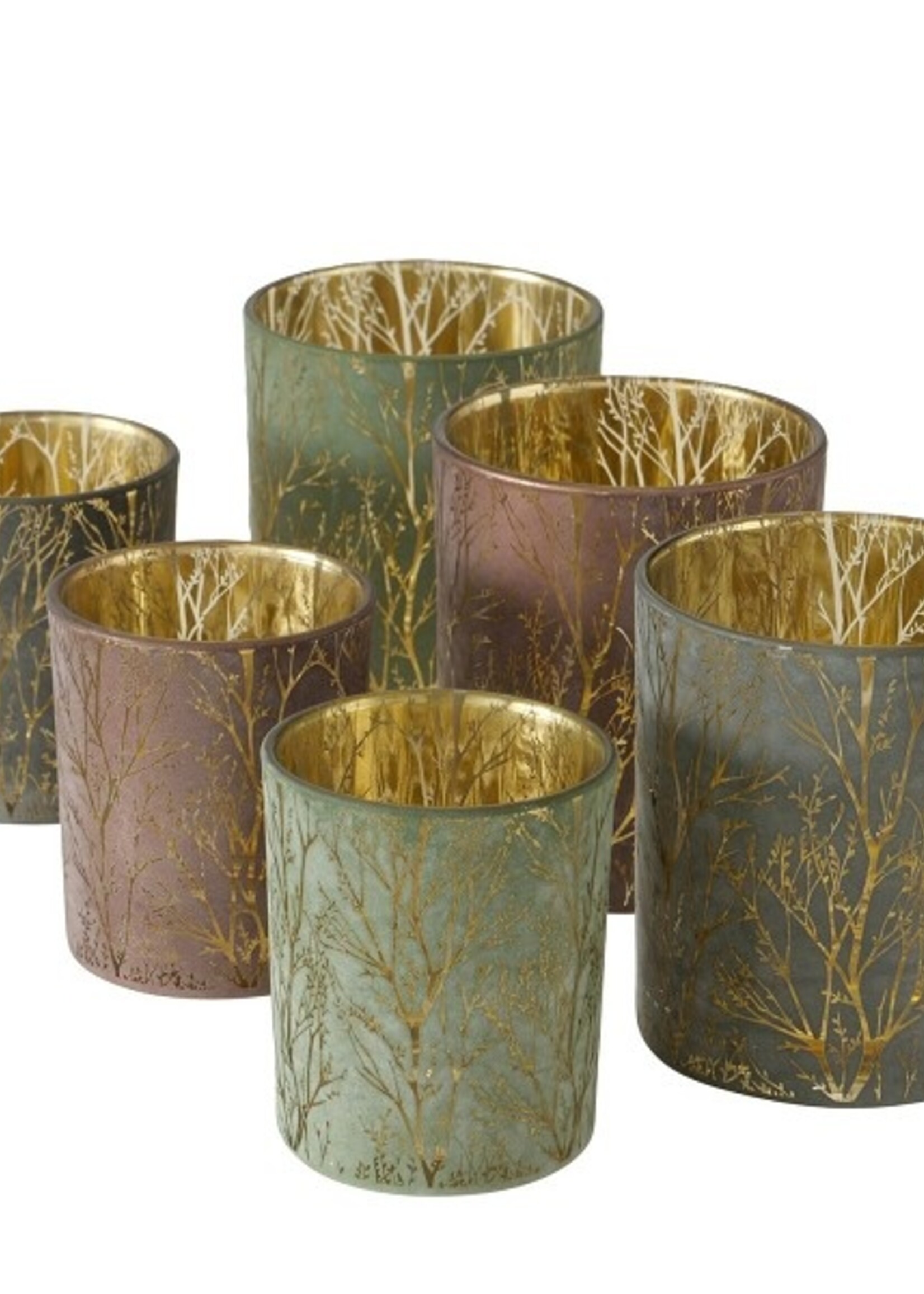 Boltze Home Windlichtset Astano glas 2-delig 7x9/9x10cm