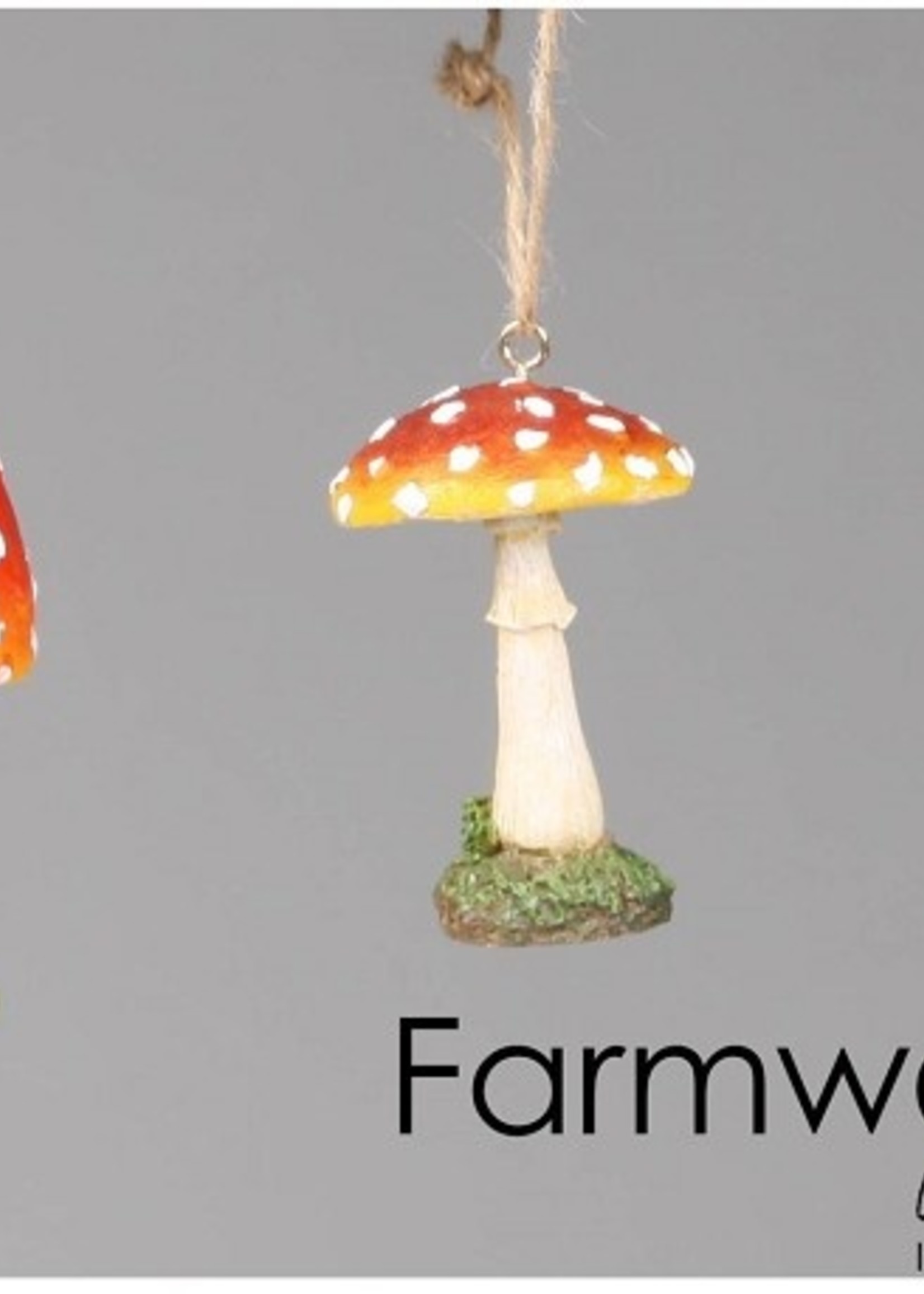 Deco hanger paddenstoel polystone 7cm per stuk