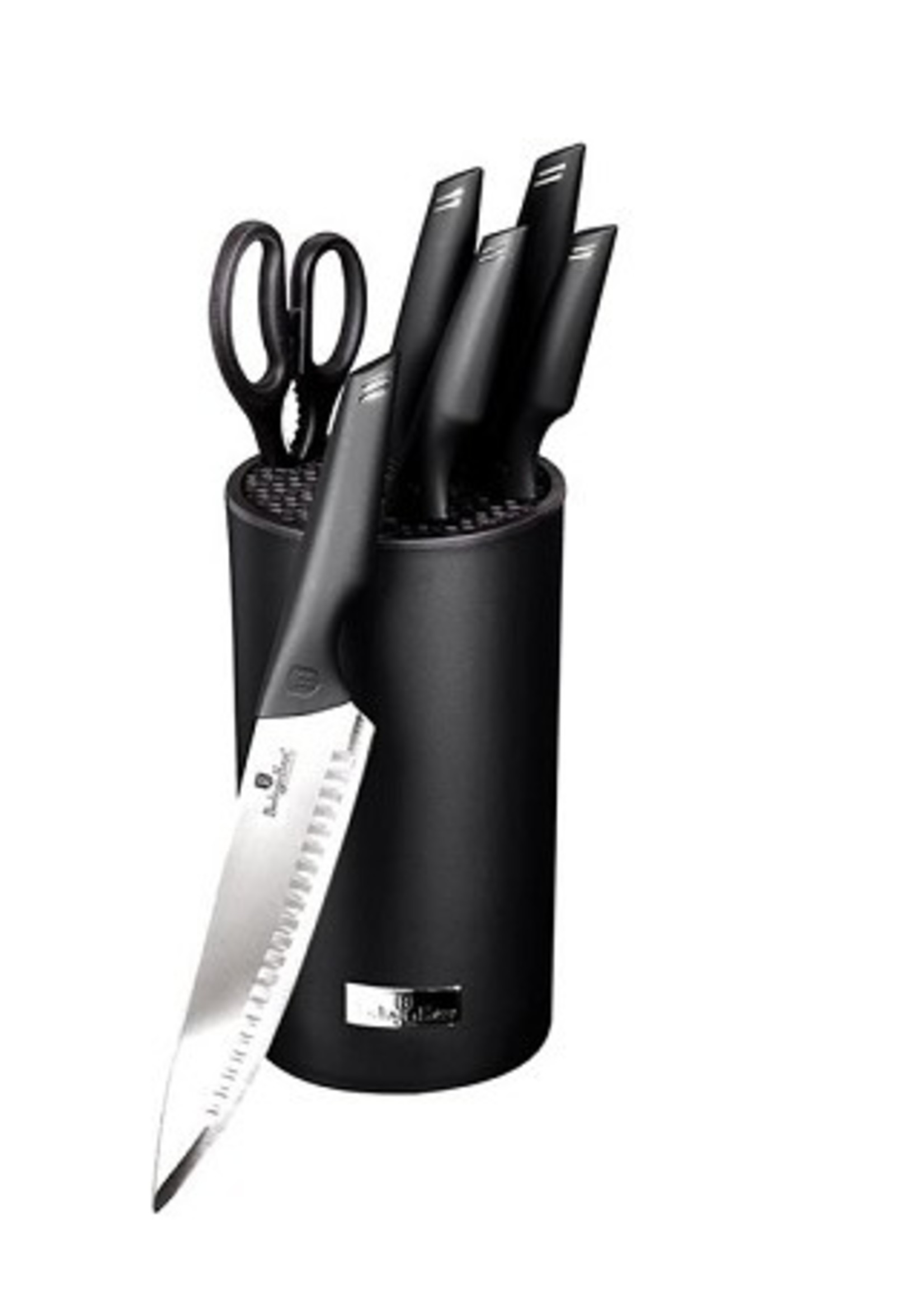 BerlingerHaus 7-delige messenset in RVS messenblok zwart