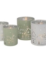 Boltze Home Windlichtset Nordy glas 2-delig 7x9/9x10cm