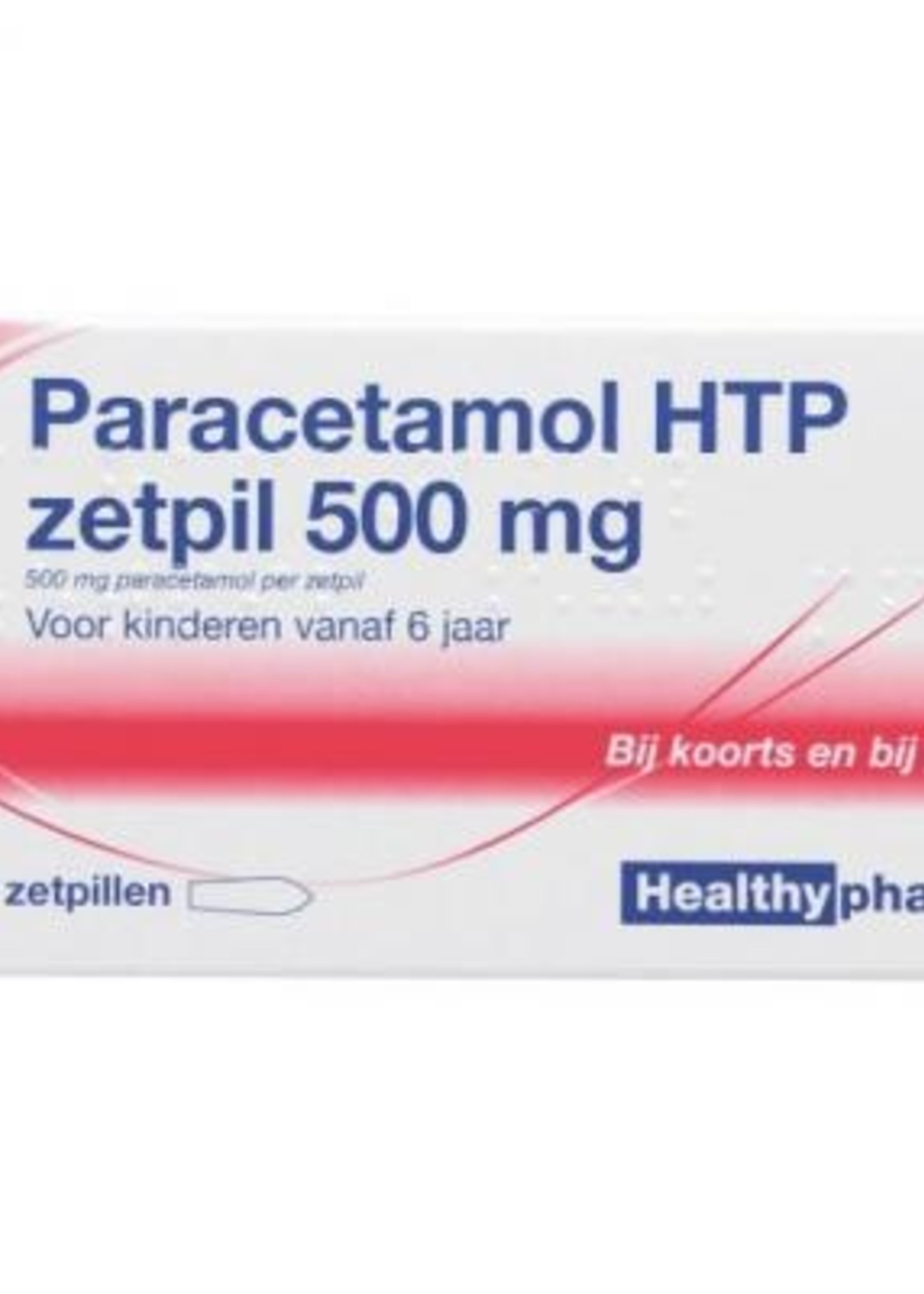 Healthypharm Paracetamol HTP zetpil 500 mg, 10 zetpillen