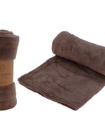 Fleecedeken 125x150cm taupe 250 gram per m2