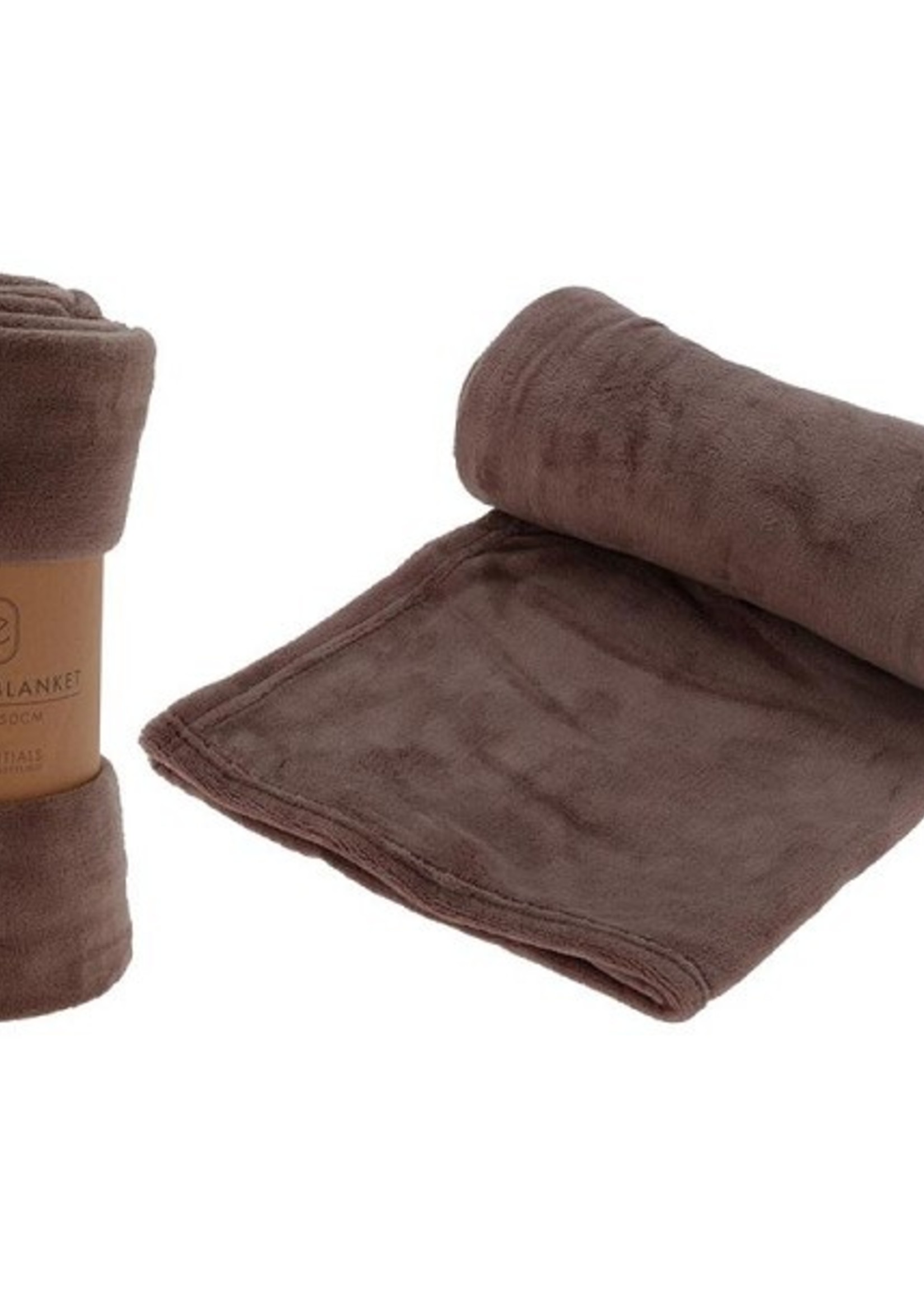 Fleecedeken 125x150cm taupe 250 gram per m2