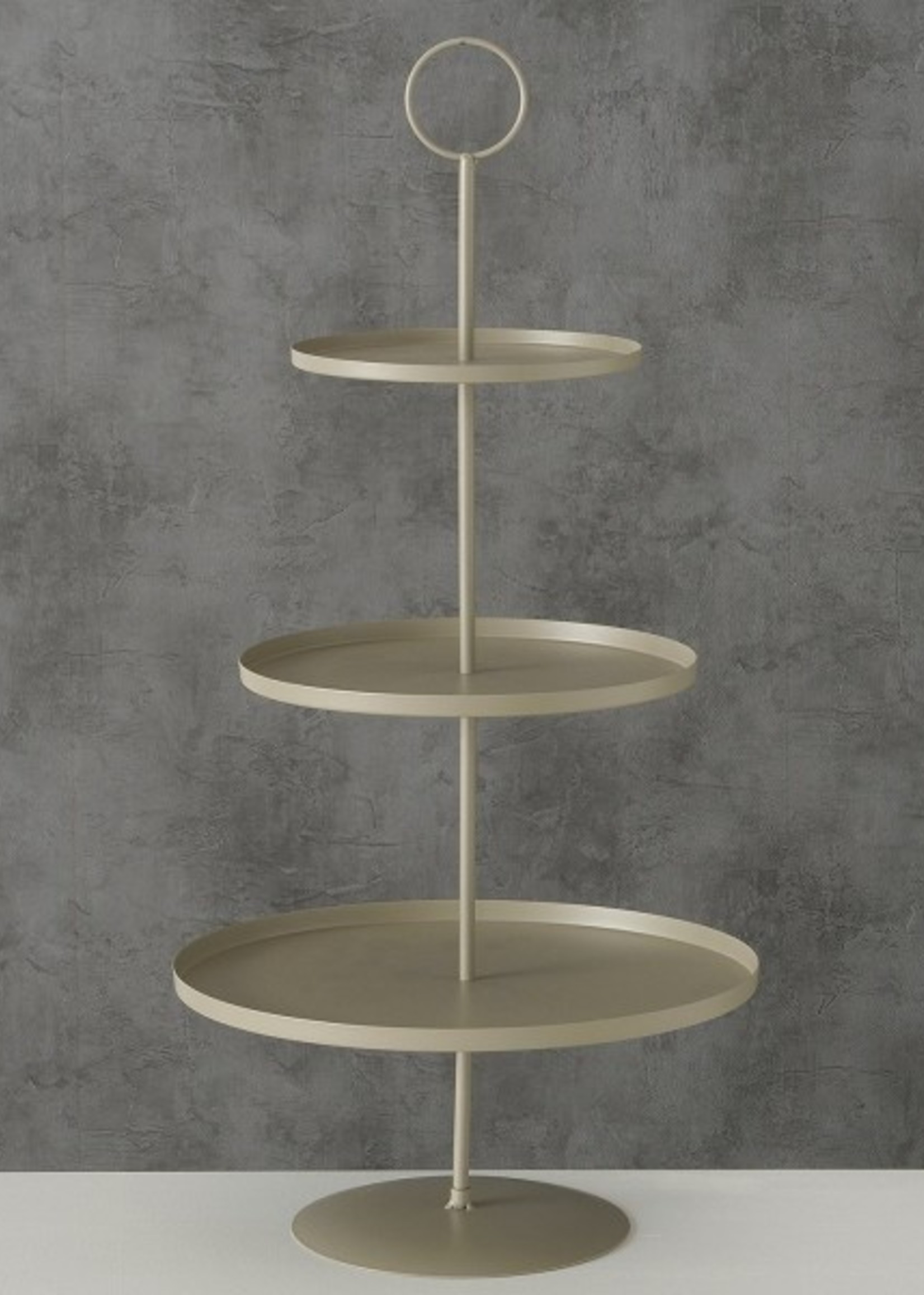 Boltze Home Etagere Samona metaal Ø30x60cm Beige