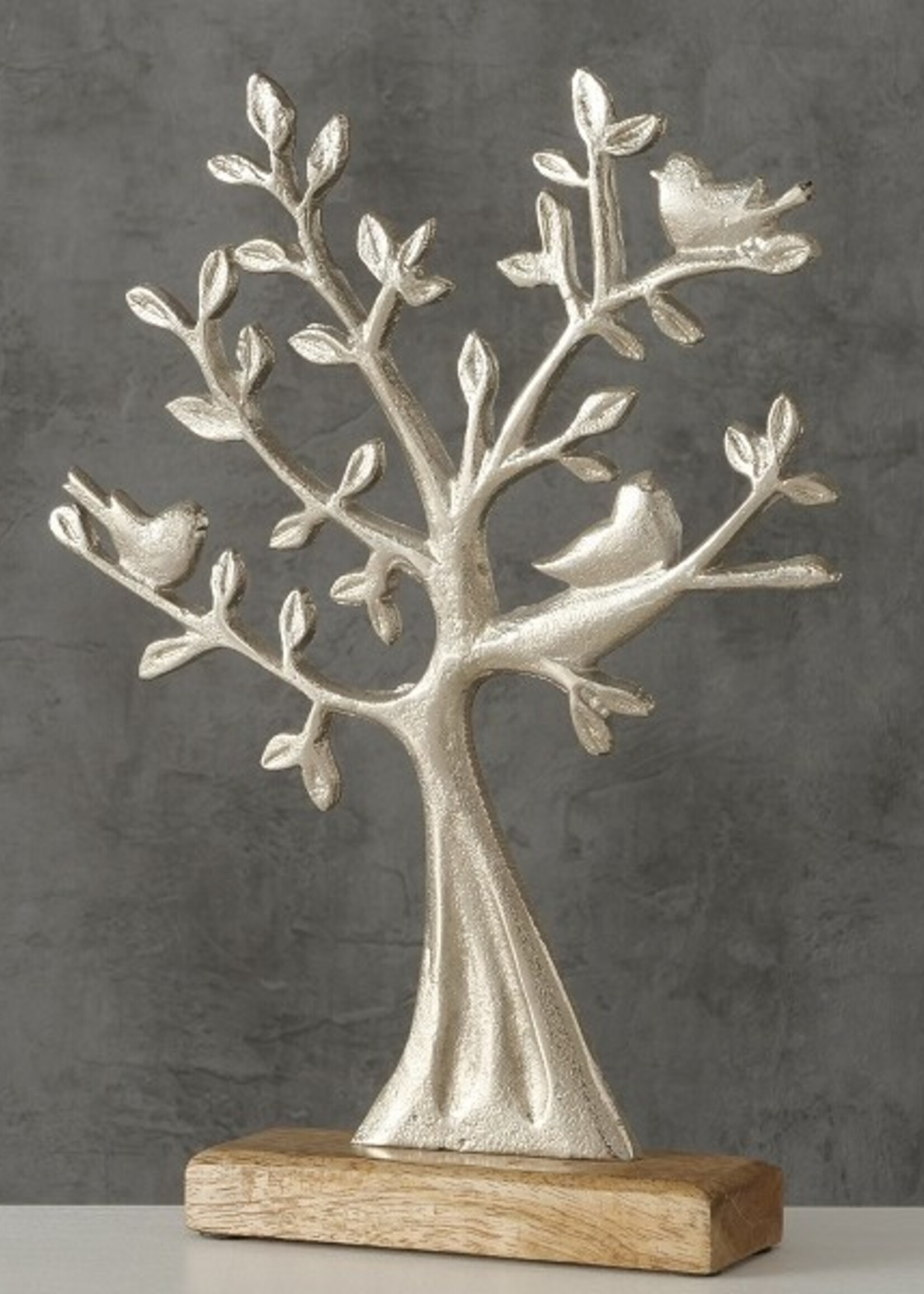 Boltze Home Deco object Treeta Alu nikkel 24x5x33cm