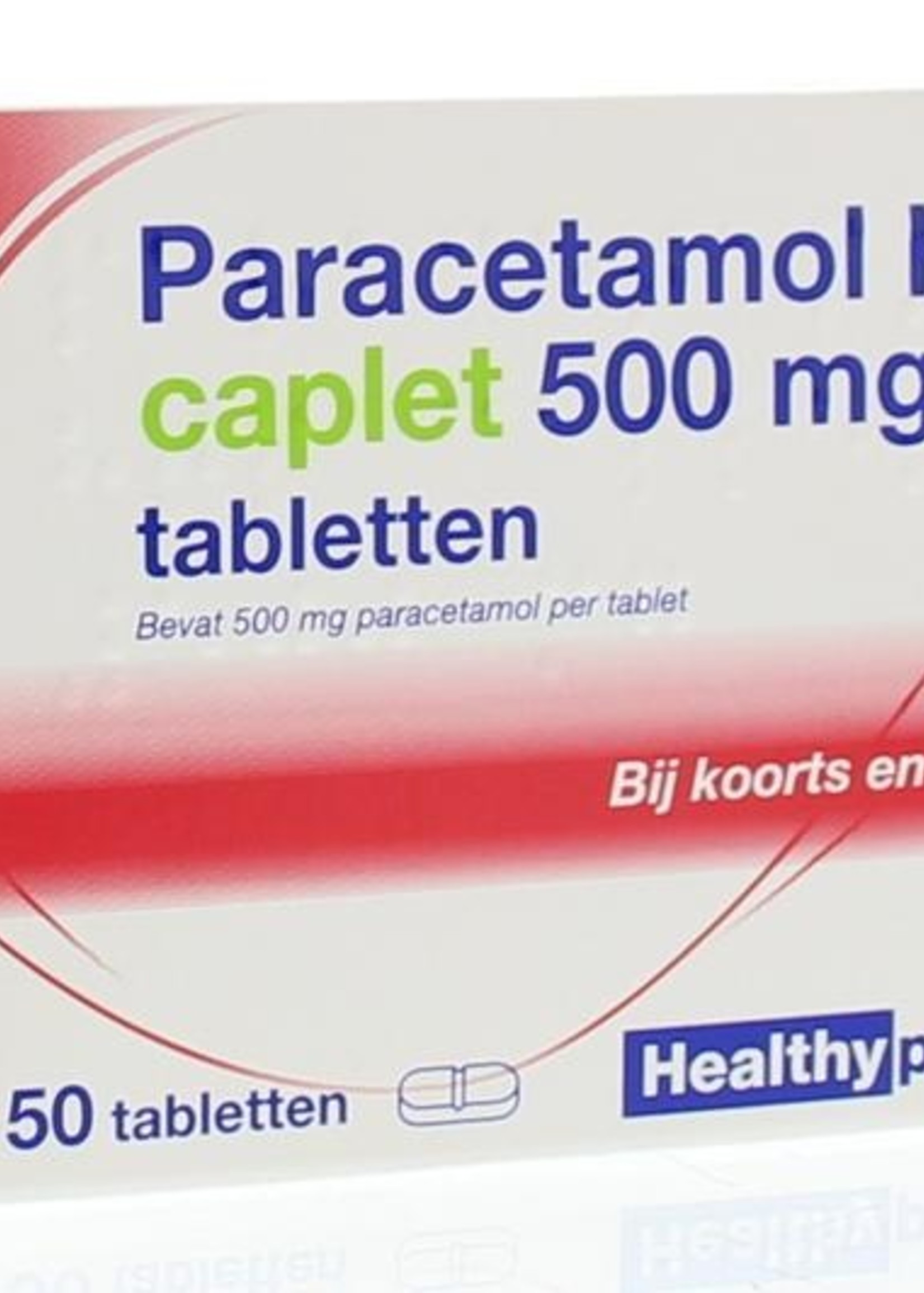 Healthypharm Paracetamol HTP caplet 500 mg, 50 tabletten