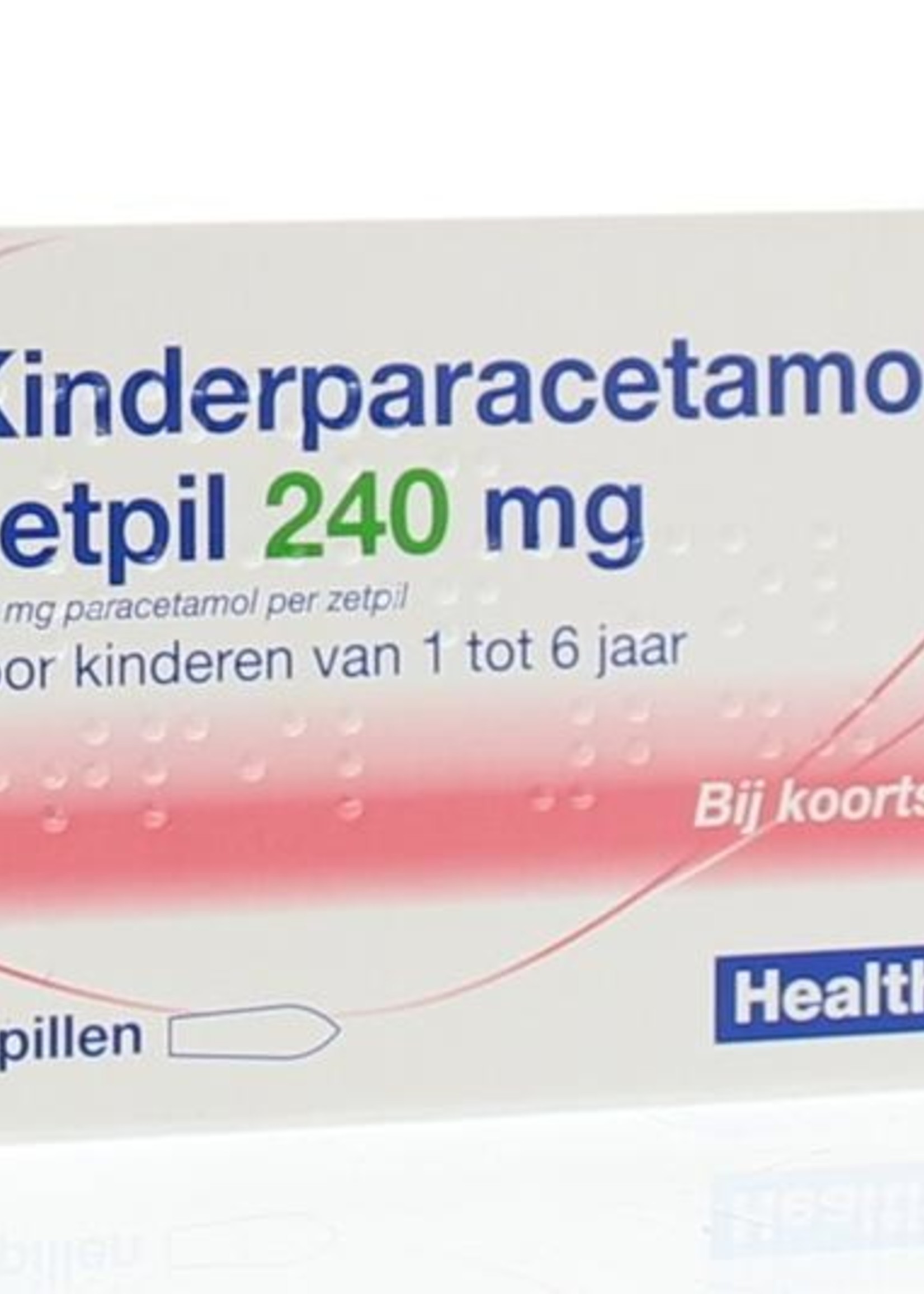 Healthypharm Kinderparacetamol HTP zetpil 240 mg, 10 zetpillen