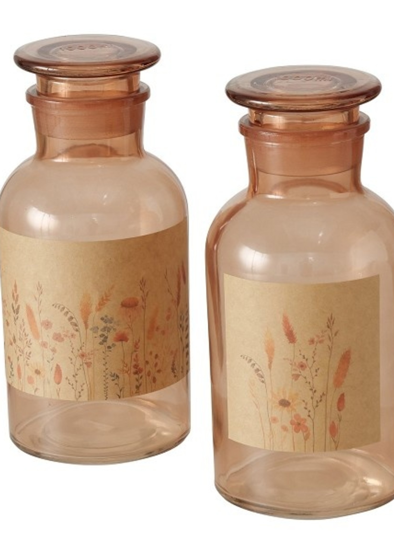 Boltze Home Apothekers fles Kornelia 10xh22cm glas per stuk