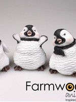 Tuinbeeld pinguin polystone 13x22x20cm per stuk