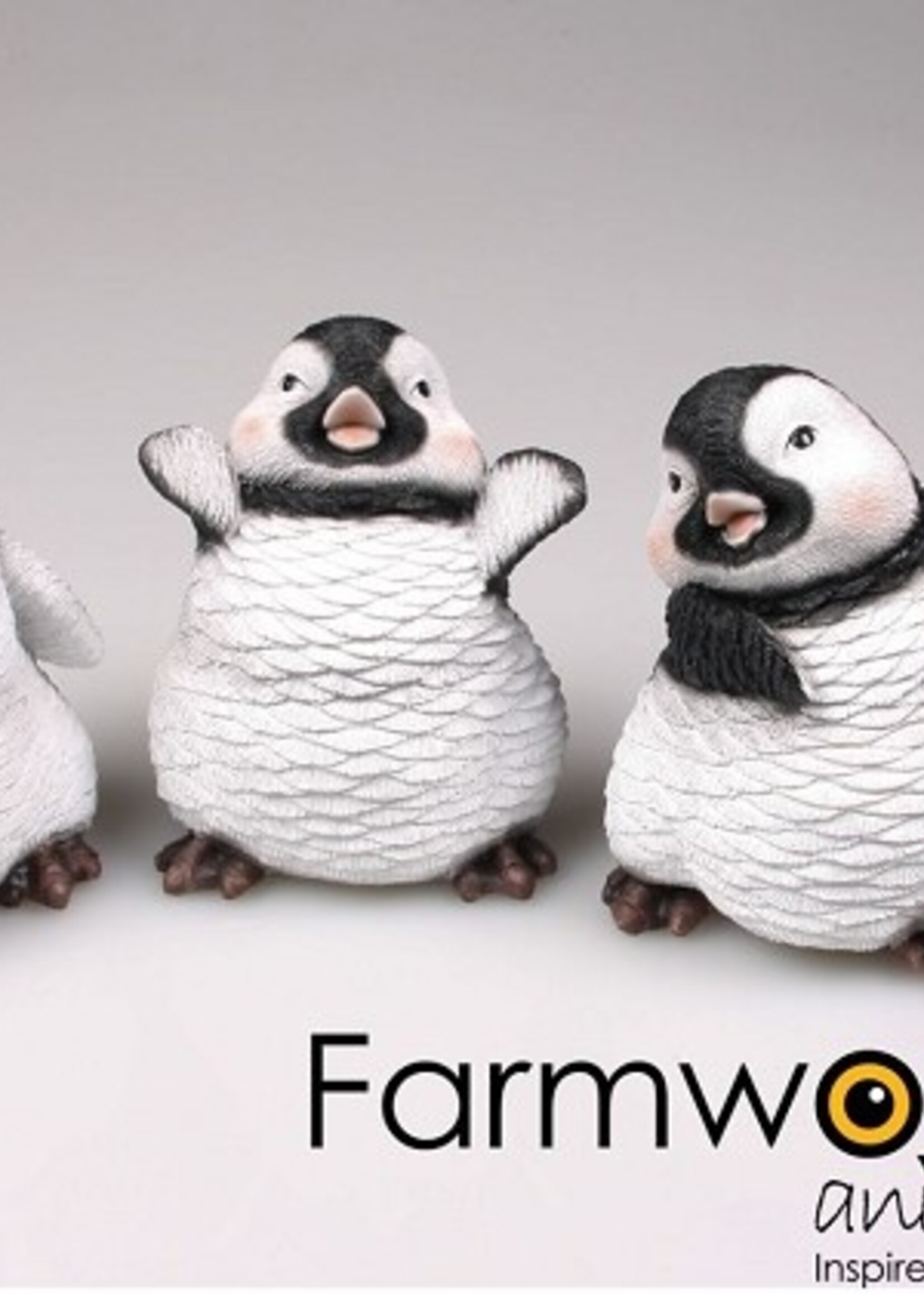 Tuinbeeld pinguin polystone 13x22x20cm per stuk