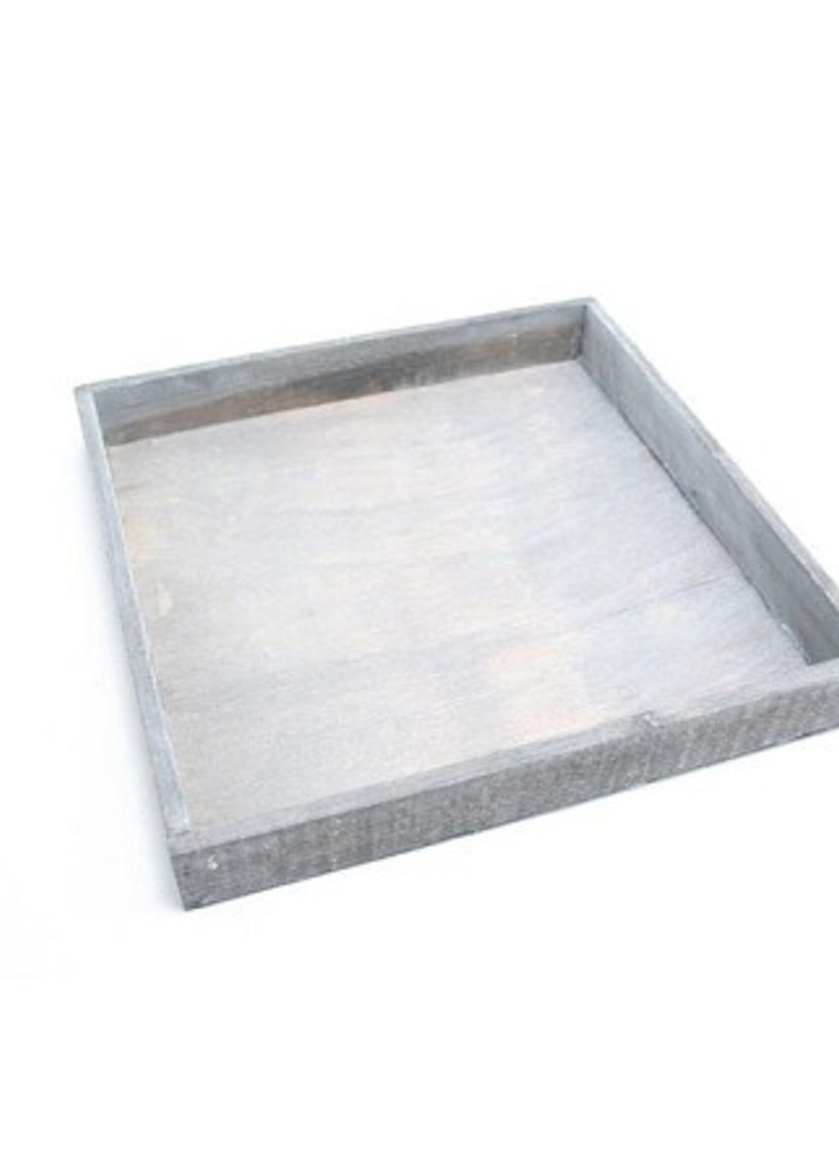 HBX natural living Tray Firmiana 20x20x4cm grijs