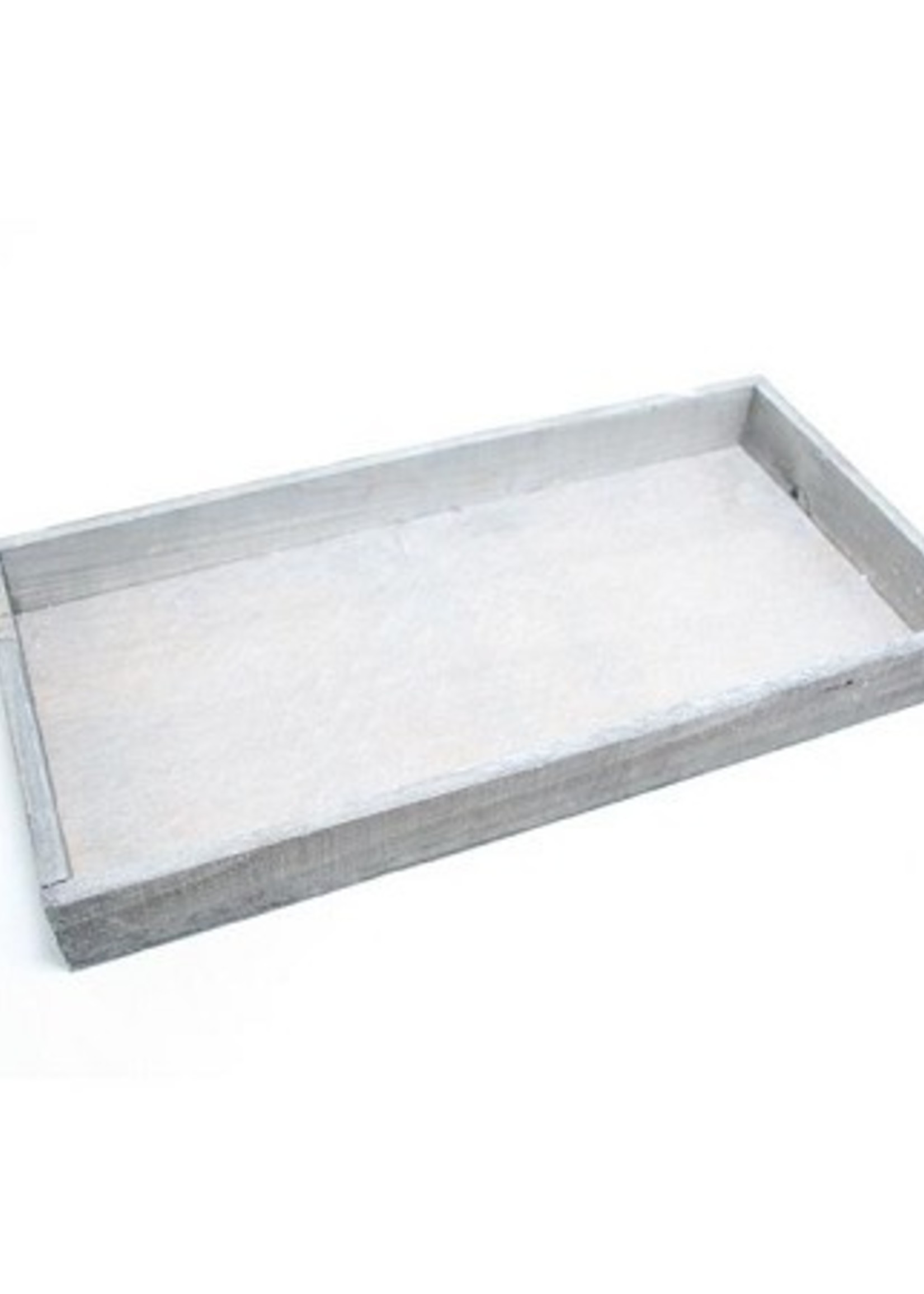 HBX natural living Tray Firmiana 32x20cm grijs