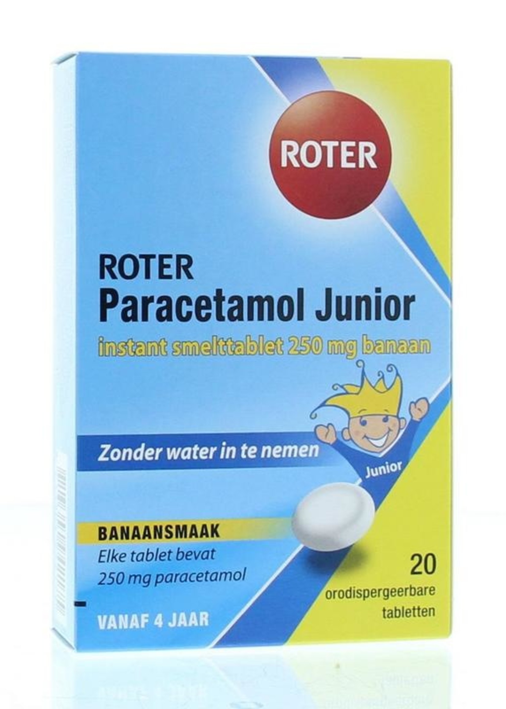 Roter Paracetamol junior instant smelttablet 250 mg banaan 20 tabletten