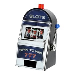 Spaarpot fruitautomaat met bel en LED 10x19x9,5cm (excl. 2x AA batterij)