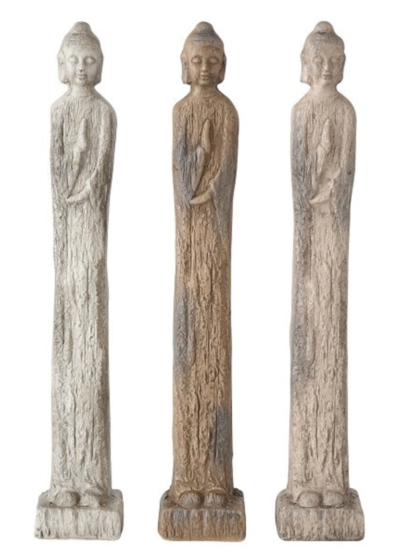 Boltze Home Boeddha beeld Layana 11x11xH68cm Magnesia per stuk