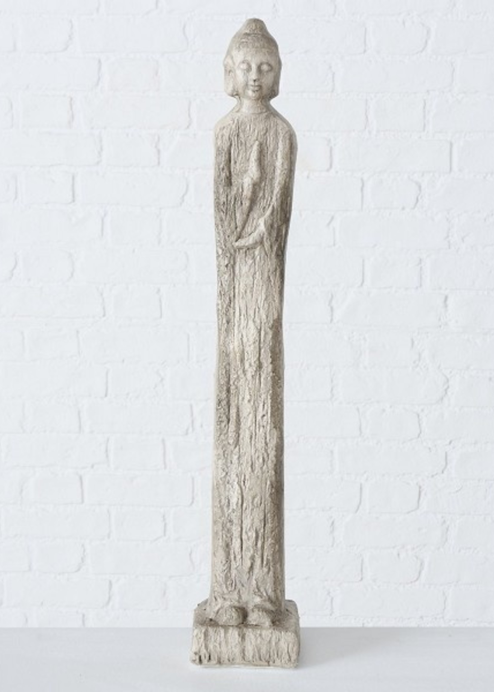 Boltze Home Boeddha beeld Layana 11x11xH68cm Magnesia per stuk