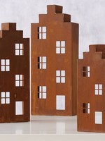 Boltze Home Windlichtset Zwolle 3-delig metaal 8x12x30/15x9x40/20x11x50cm