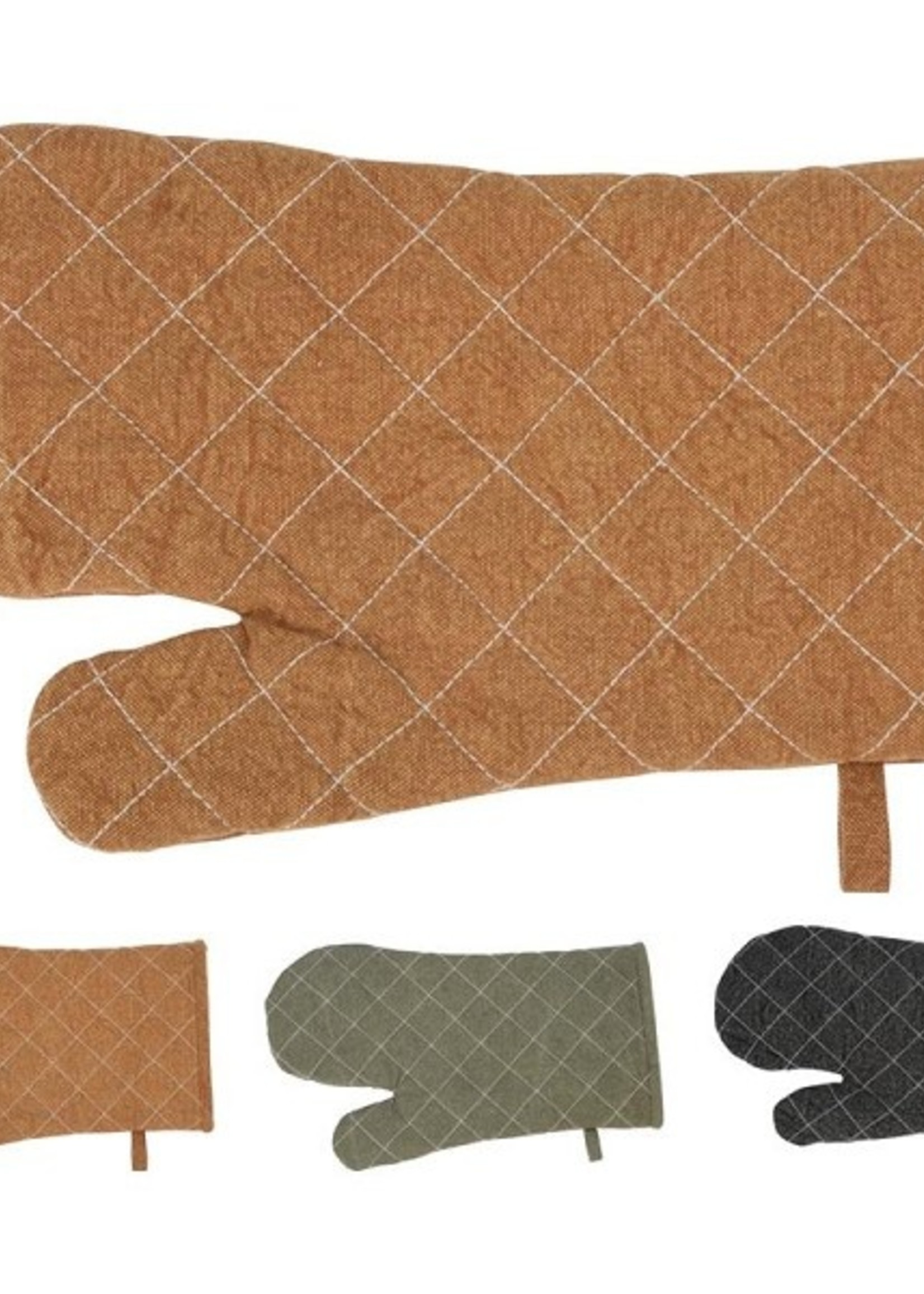 Ovenwant katoen verwassen look 17x32cm per stuk