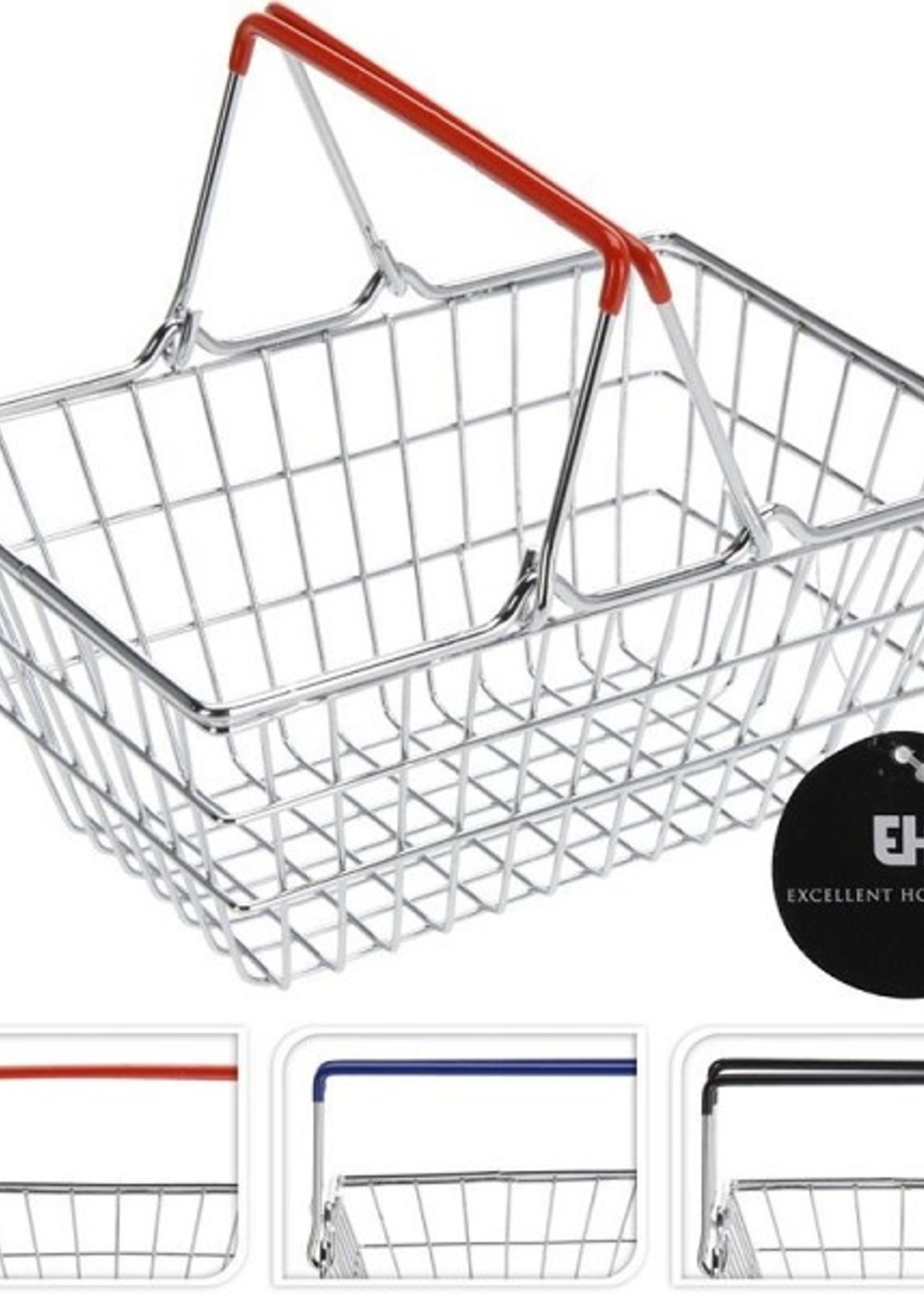 Boodschappenmandje metaal 18x13x8cm per stuk