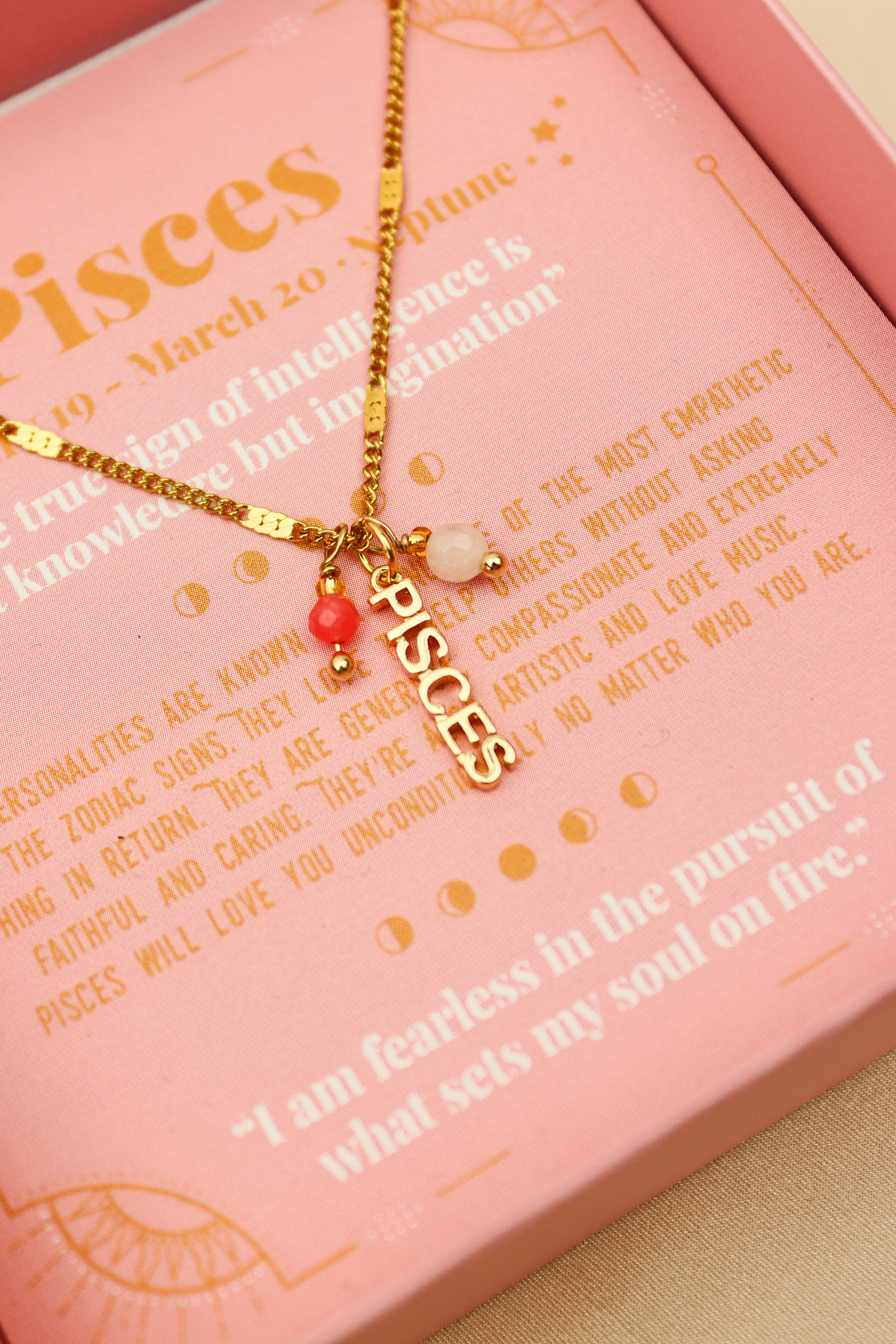 Cancer Word Zodiac Necklace - Stay Gold 
