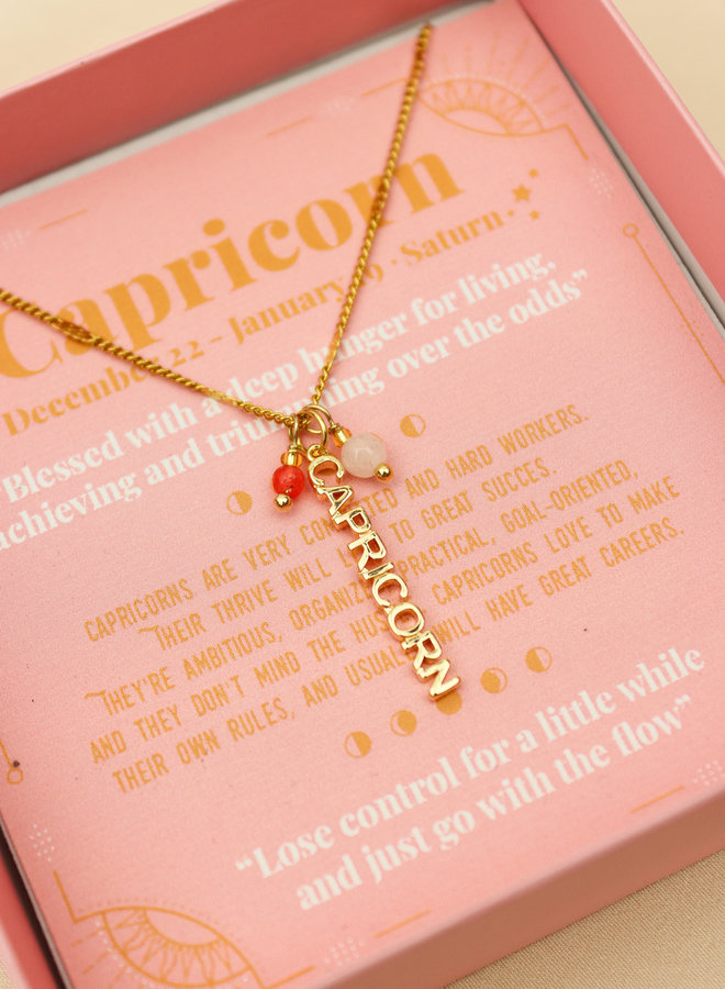 zodiac word necklace