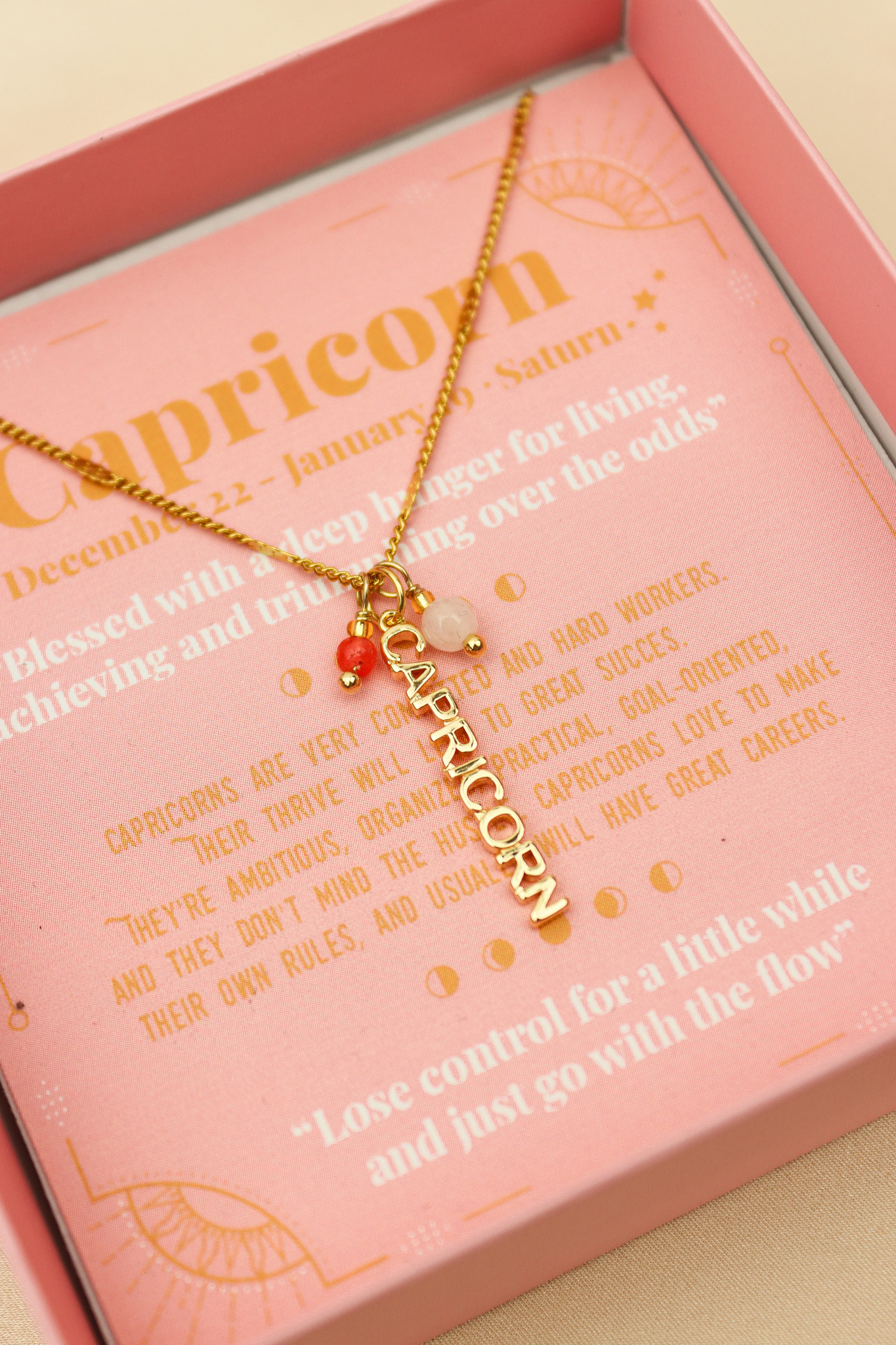 Cancer Word Zodiac Necklace - Stay Gold 