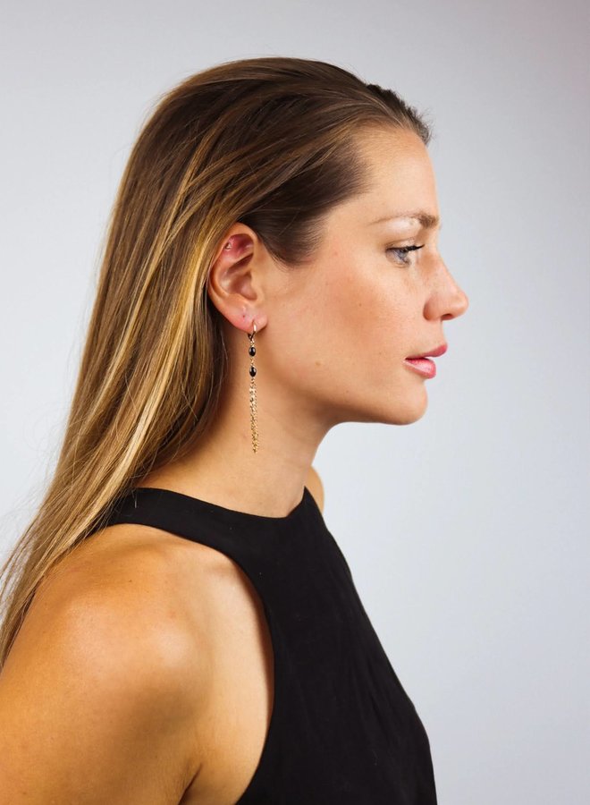 Wk 2 - Black and gold statement earrings