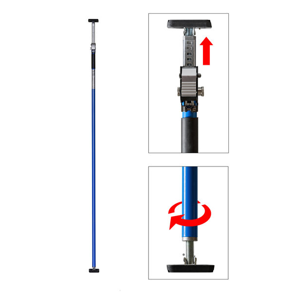 Afdekmateriaal Snelsteun lengte 160 - 290cm. Max. belasting 60kg (telescopische staander)