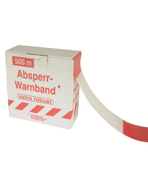 Afdekmateriaal Afzetlint 500m rood/wit, in dispenser