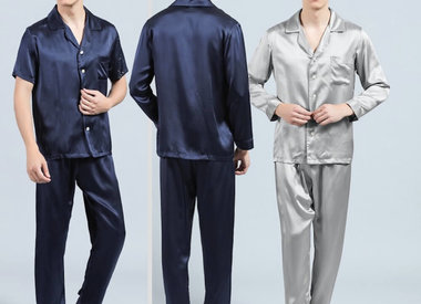 Seiden Schlafanzug Herren
