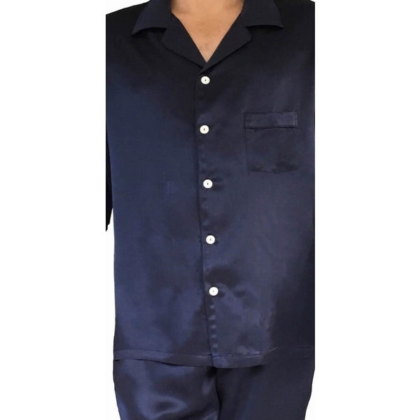 Seiden Pyjama Set für Herren( Kurzarm Shirt, kurze Hose)