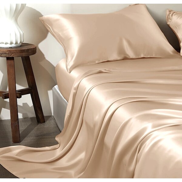 Seiden Betttuch / Bettlaken 22momme Champagner