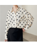  Seidenbluse mit Punkten