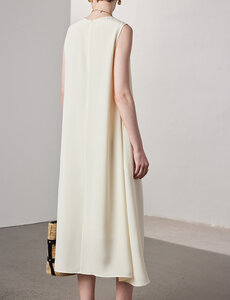  Damen Seiden  Kleid - A-Linie