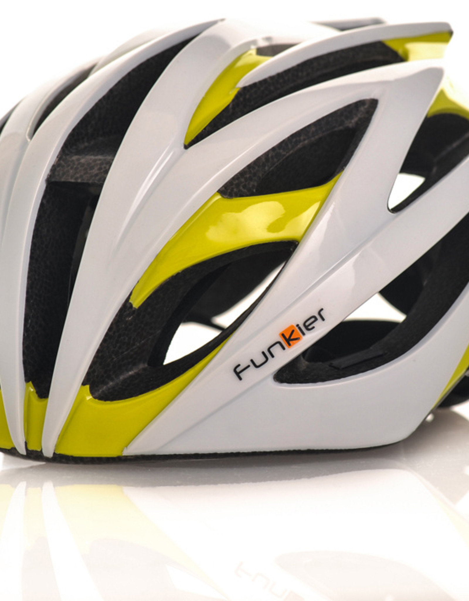 Funkier Tejat Road Elite Helmet in White/Neon