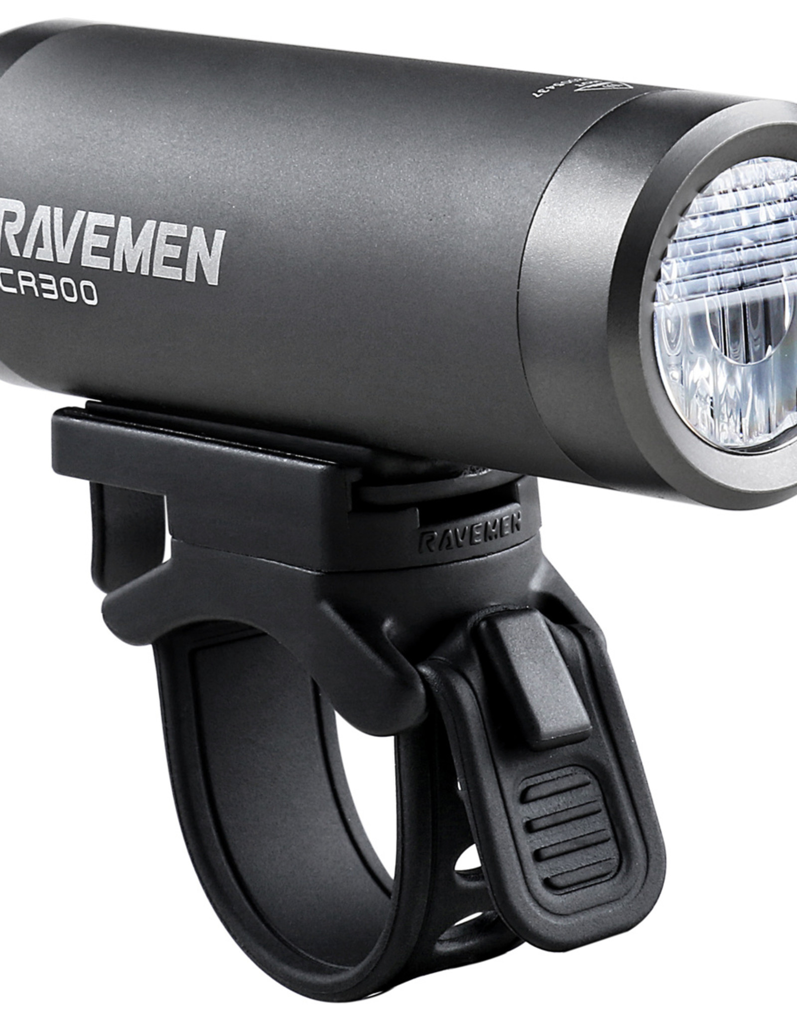 Ravemen CR300 USB Rechargeable DuaLens Front Light with Remote in Matt/Gloss Black (300 Lumens)